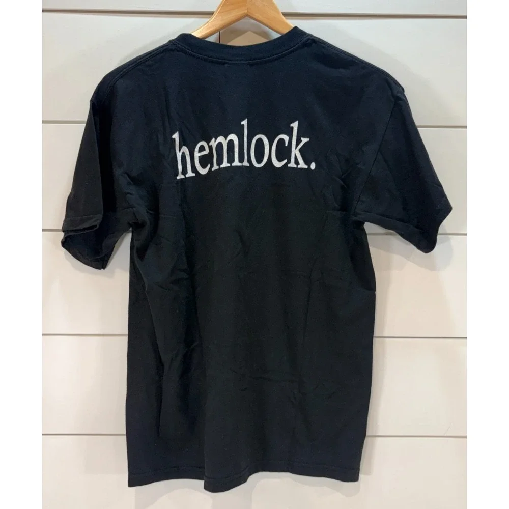 Vintage hemlock. Black T-Shirt Graphic Supernatural Goth Creature Size Medium M